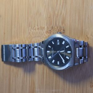 Kenneth Cole KC 3170 men's black and stainless steel band mens watch